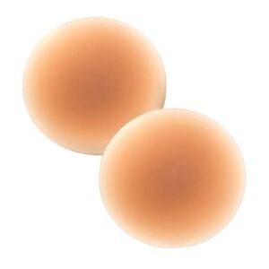 PACK OF 2 Seamless Nude Silicone Reusable Nipple Covers (Caramel Brown)